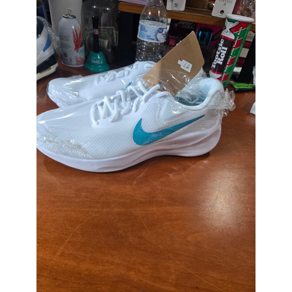 Nike Revolution 7 White Baltic Blue Running Shoes FB2207-103 Mens 9.5 NEW